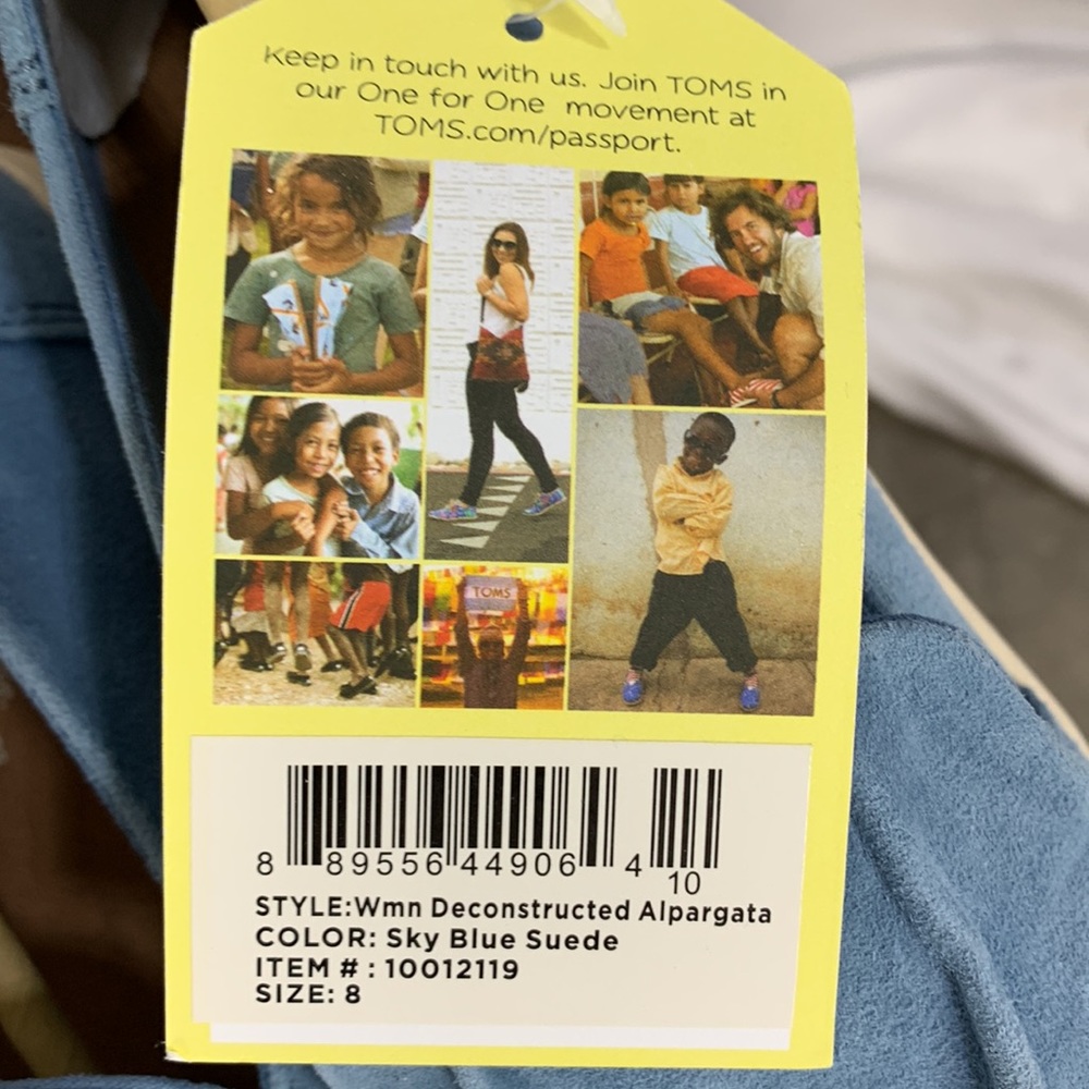 *Host Pick*  NWT TOMS Deconstructed Alpargata Sky Blue Suede Sneakers - Picture 10 of 10